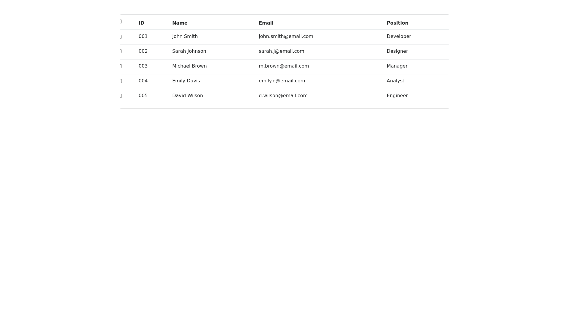 Component Preview